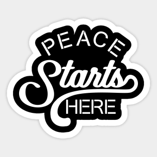 'Peace Starts Here' Radical Kindness Anti Bullying Shirt Sticker